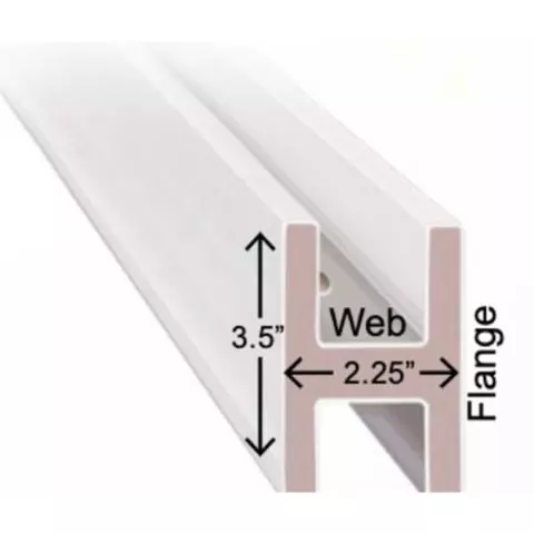 Timeless Fence Rigid PVC H-Posts 3.5