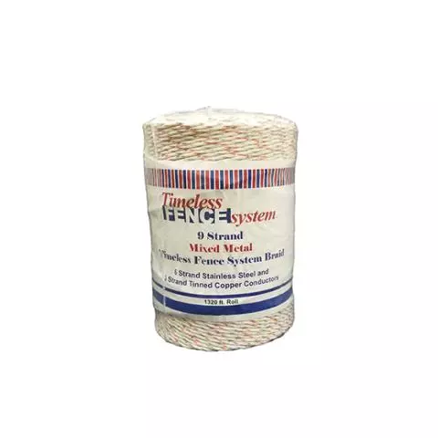 Timeless Fence 9 STRAND MIXED METAL POLYBRAID 1320ft