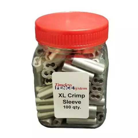 Timeless Fence XL Crimp Sleeves - 100 count jar