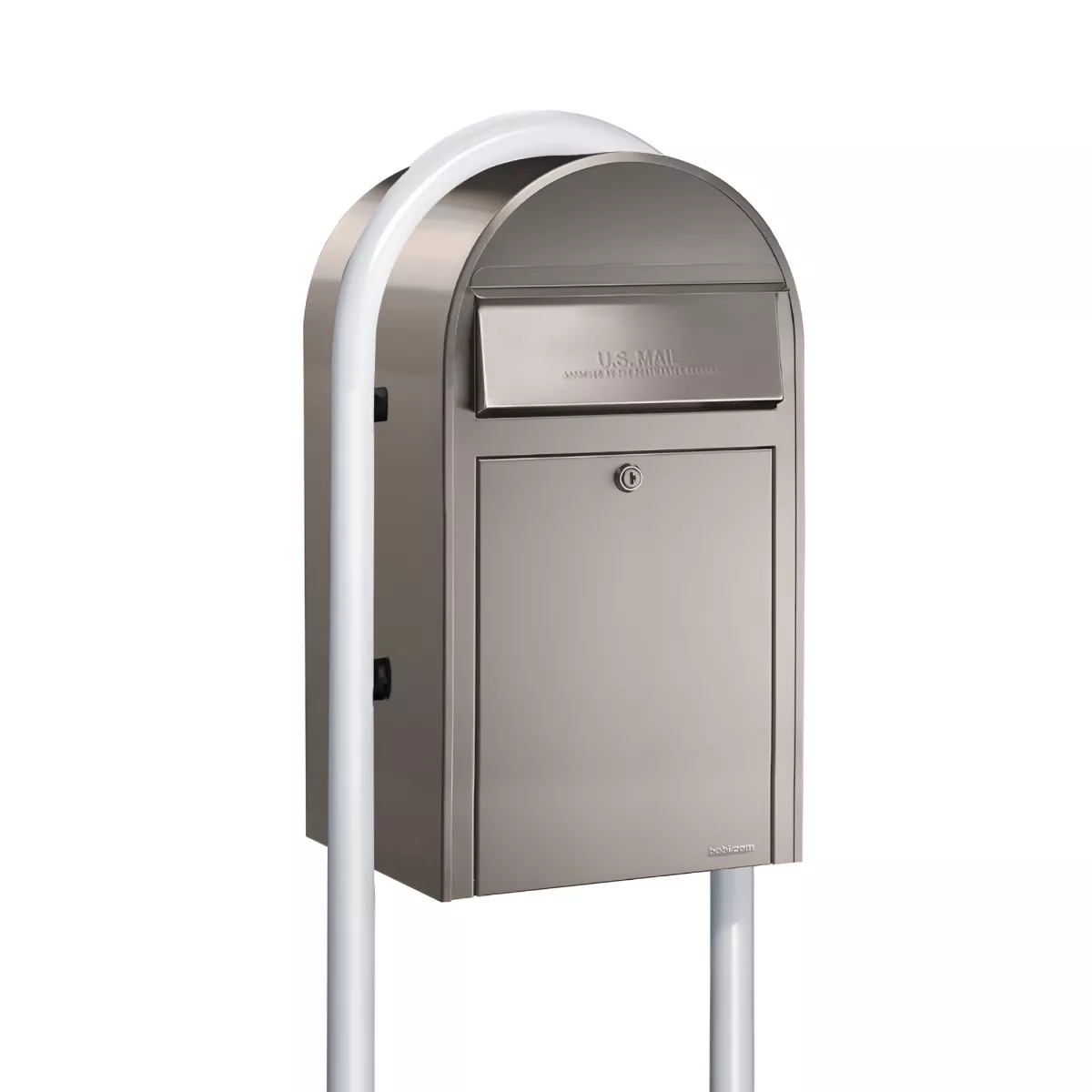 Bobi Grande Front Access Mailbox with Round Post Combo - Multiple Color Options