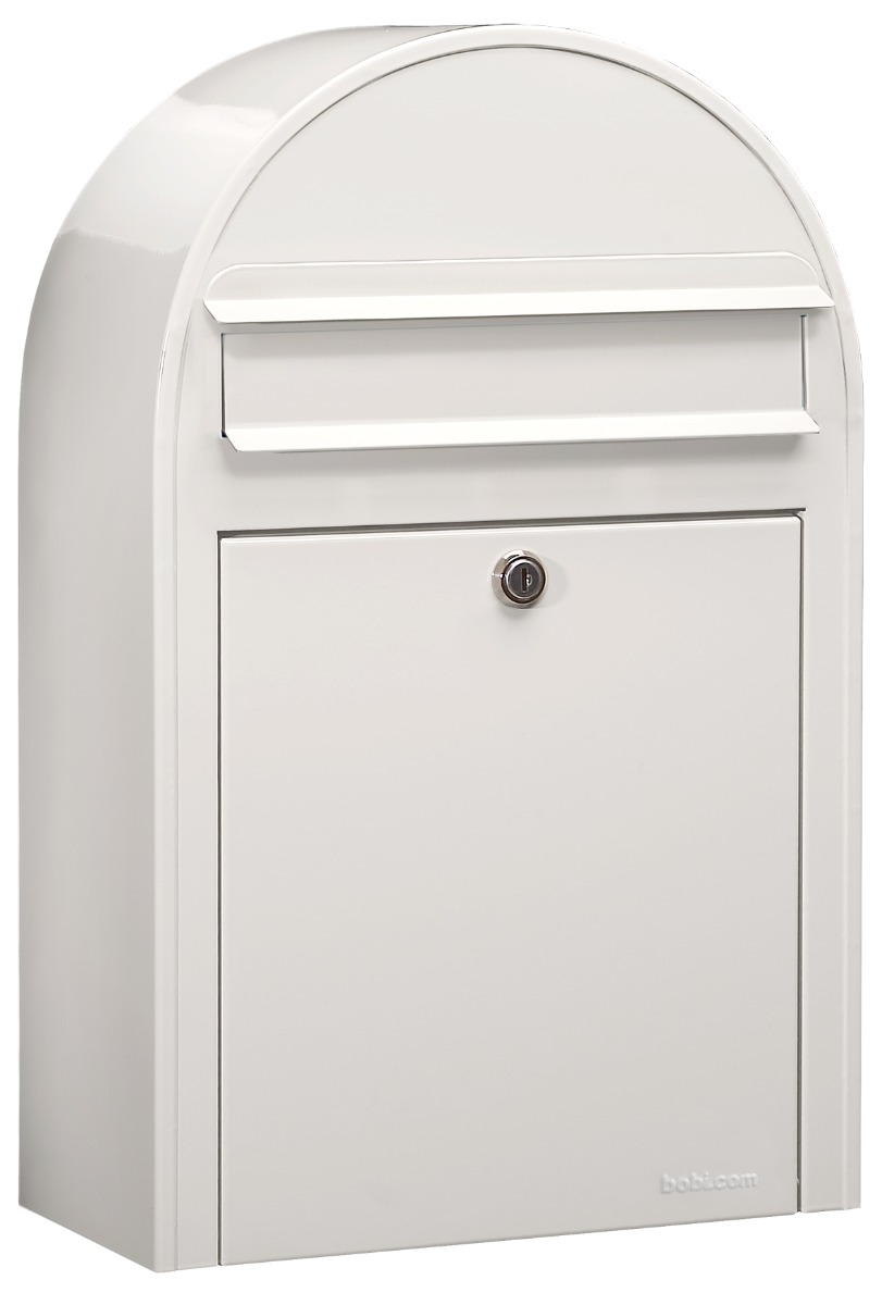 USPS Bobi Classic (S) Slim White Front Access Lockable Mailbox