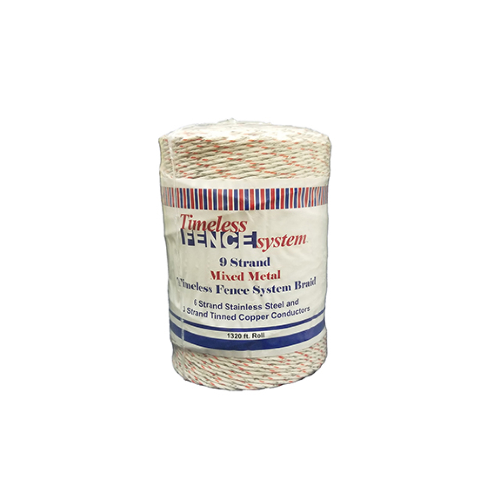 Timeless Fence 9 STRAND MIXED METAL POLYBRAID 1320ft
